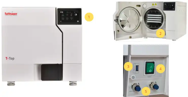 Partes del Autoclave de Mesa Tuttnauer T-Top 11 P Clase B